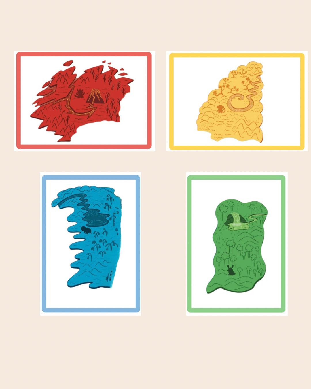 The Four Lands Printable Mats and Cut-Outs